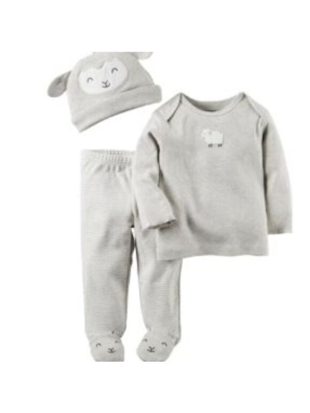 Baby Carter's Sheep Tee & Pants Set, Infant Boy's, Size: 6 Months, Light Grey